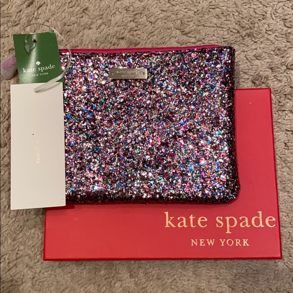 NWT Kate Spade Glitter Clutch